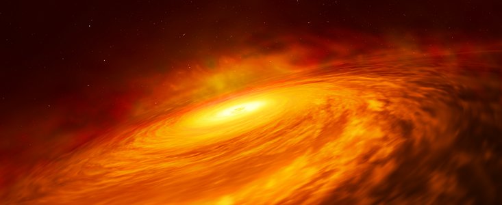 Artist’s impression of NGC 3147 black hole disc