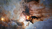 Panning across the Lagoon Nebula